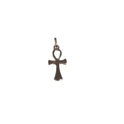 Croce Egizia del Nilo "Ankh" Sottile in Oro Bianco