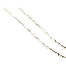 Collana 5+1 grumetta & traversino bicolore 50cm x 2.50mm