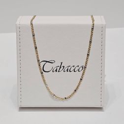 Collana 5+1 grumetta & traversino bicolore 50cm x 2.50mm
