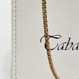 Collana Traversino Bicolore 50cm x 3.50mm in Oro Giallo e Bianco