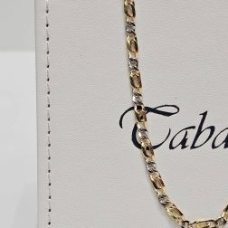 Collana 50cm 1+1 Pernice e Grumetta Bicolore Alternate
