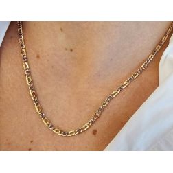 Collana 50cm 1+1 Pernice e Grumetta Bicolore Alternate foto indossata