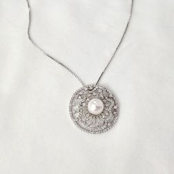 Akoya Pearl Charm and Necklace