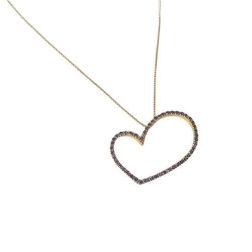 Collana LOVE 54 Zaffiri Blu in Oro Giallo