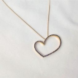 Collana LOVE 54 Zaffiri Blu in Oro Giallo