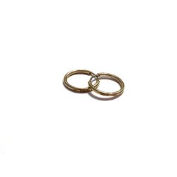 Hoops circles 1cm x 1mm in yellow gold