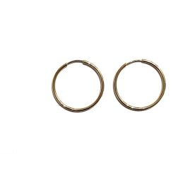 Boccole cerchi 1.5cm x 1mm in oro giallo
