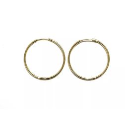 Hoops circles 1.80cm x 0.90mm/1mm in Yellow Gold