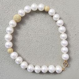Bracciale Perle Scalare Oro Giallo