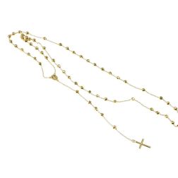 Collana Rosario Oro Giallo sfere 4.80mm