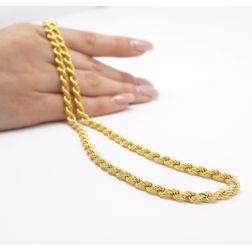 Collana Corda 42cm x 5.30mm oro giallo