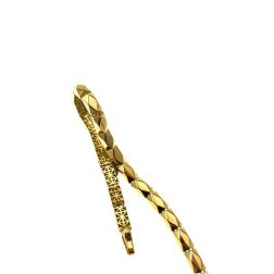 Bracelet with faceted diamond pattern in yellow gold