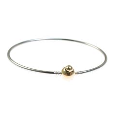 Bracciale Sintesi diametro maggiore 7.00cm Oro Bianco e Giallo