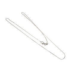 Girocollo veneta 40cm 0,5mm in oro bianco - Chiusura Moschettone