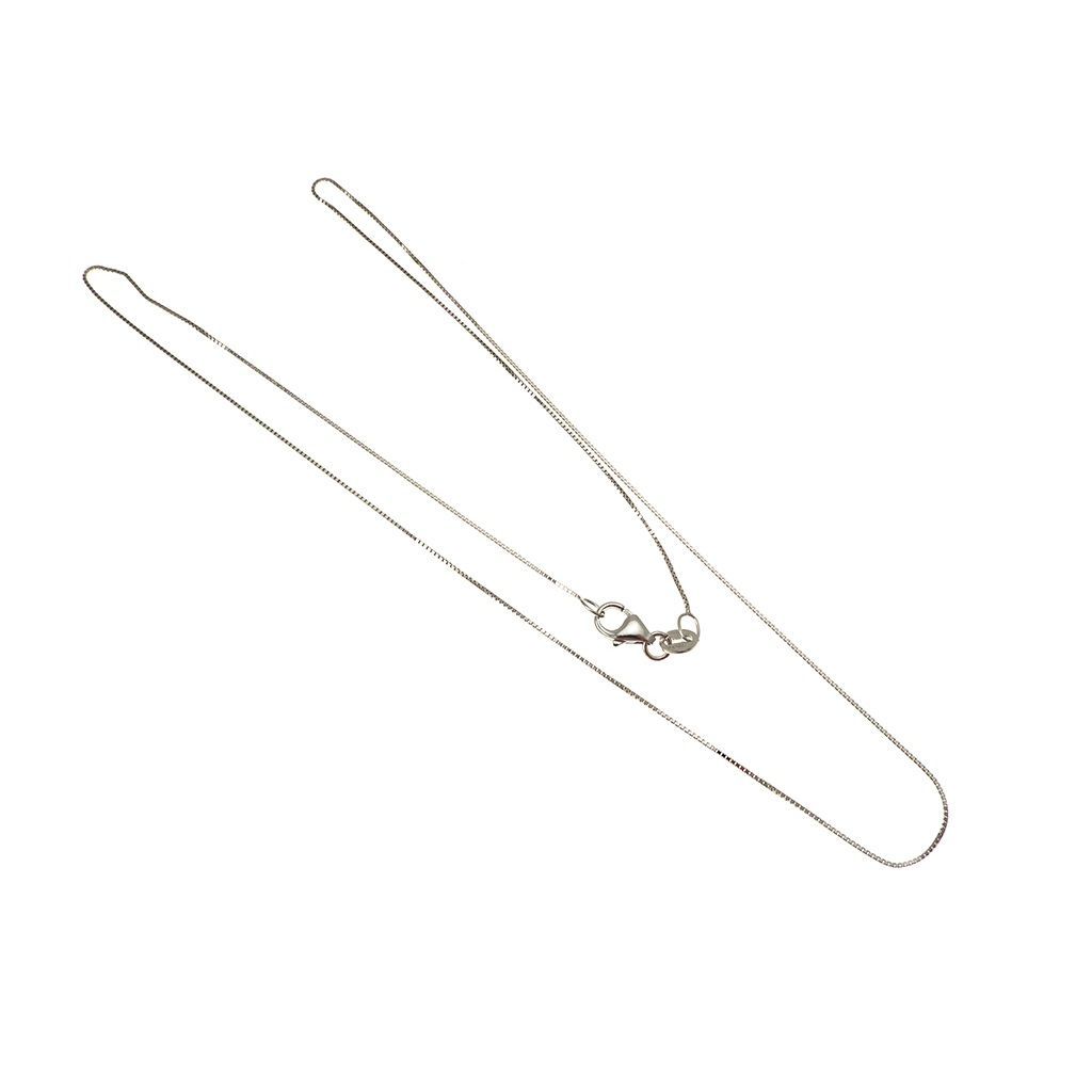 Girocollo veneta 40cm 0,5mm in oro bianco - Chiusura Moschettone