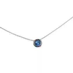 Collana Circle Zaffiro Blu