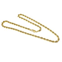 Rope necklace x 4.80mm in yellow gold