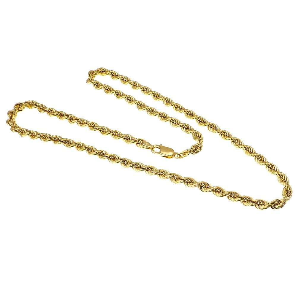 Rope necklace x 4.80mm in yellow gold