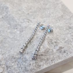 Scalar Tennis Earrings 4cm with 30 Diamonds