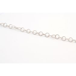 Girocollo Rolò Rigata 4,7mm in Oro Bianco