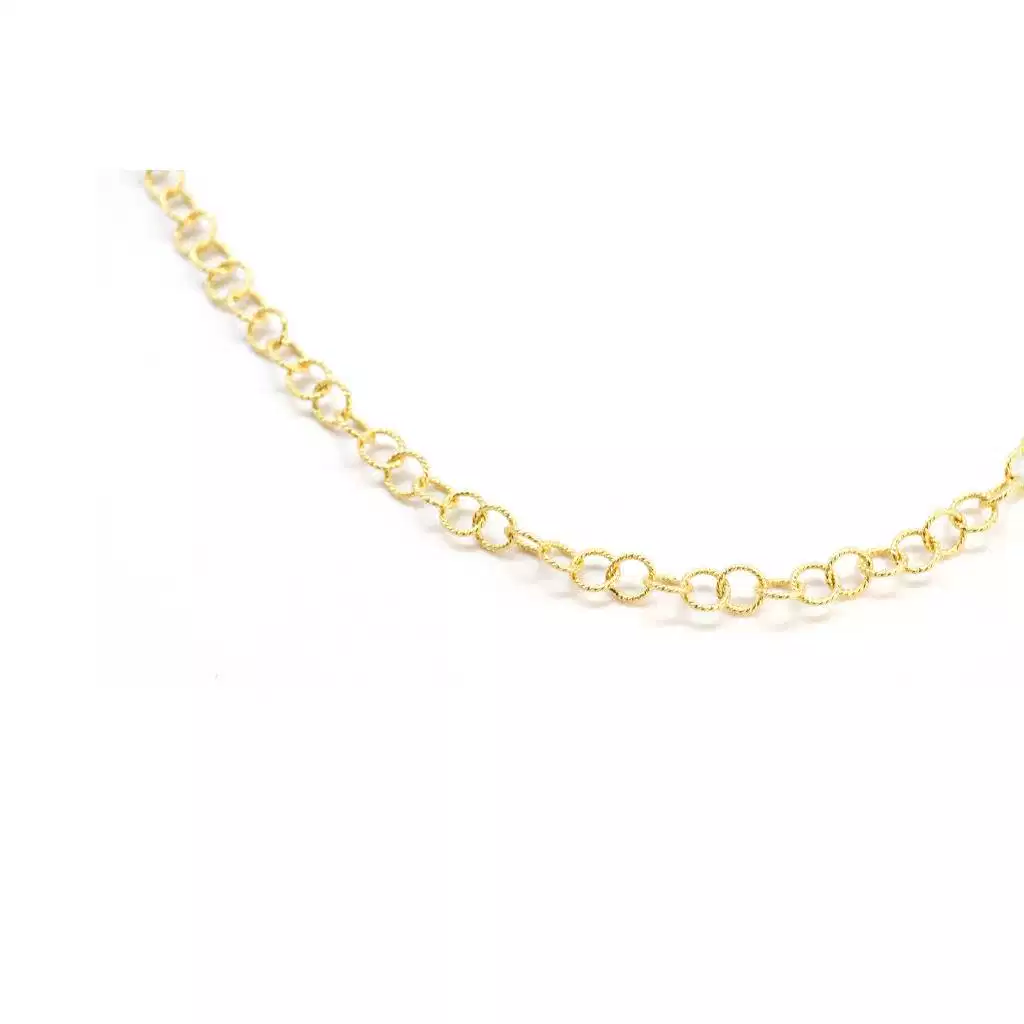 Girocollo Rolò Rigata 4,7mm in Oro Giallo