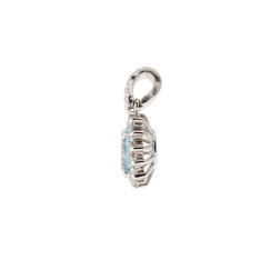 Pendant Kate Aquamarine 6x4mm and Diamond