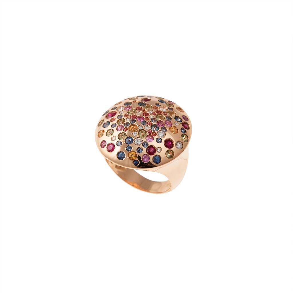 Anello Coriandoli Oro Rosa