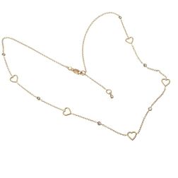Heart and zircons Necklace