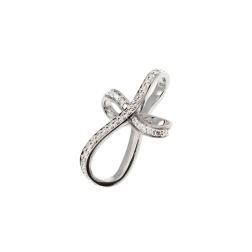 White Gold Infinity Cross Pendant with Diamonds