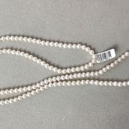 89cm Long Necklace White Pearls without clasp