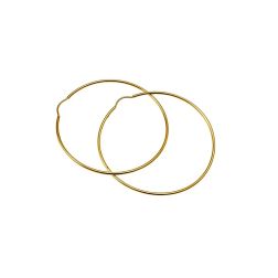 Round hollow cane 4.9cm x 1.2mm hoops in 18kt yellow gold