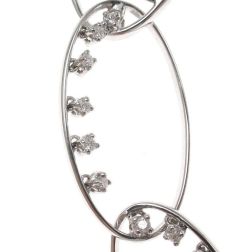 Collana Ciondolo 4 Ovali a scalare con Diamanti