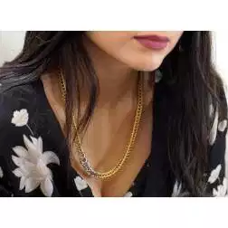 Collana 50cm tubolare due colori