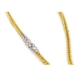 Tubolar chain with circles and invisible clasp