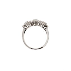 Anello Trilogy Fiore di Diamanti - Larghezza 8.8mm