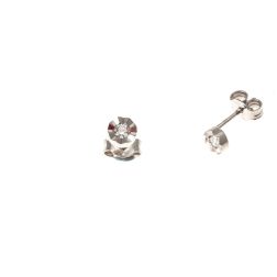 Earrings Faceted Circle 0,090ct