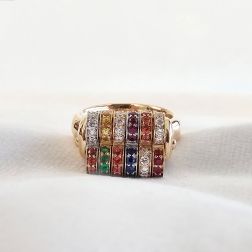 Rose Gold Kaleidoscope Ring - Italian Size 11