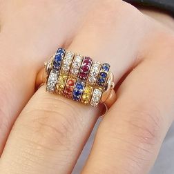 Anello Caleidoscopio Oro Rosa foto indossata