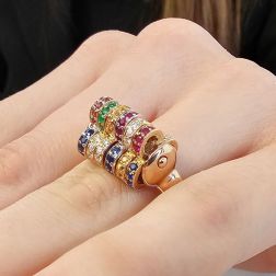 Anello Caleidoscopio Oro Rosa foto indossata