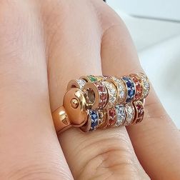 photo of worn Rose Gold Kaleidoscope Ring
