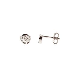 Orecchini Punto Luce Circle Sfaccettato 0,14ct