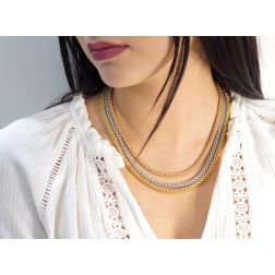 Collana catena coreana 3 colori foto indossata
