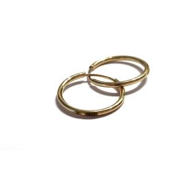Hoops circles 1.20cm x 1mm in yellow gold