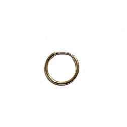SINGLE Hoop circle 1cm x 1mm in yellow gold - Light weight