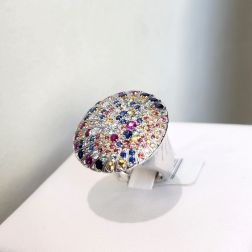 Anello Fireworks Oro Bianco