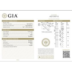 Anello Trilogy Crociera in Oro Bianco con Diamanti GIA 0,21ct e 0,19ct - misura 14