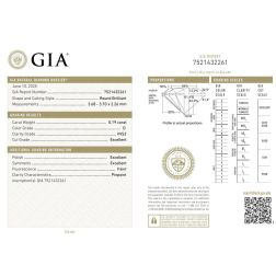 Anello Trilogy Crociera in Oro Bianco con Diamanti GIA 0,21ct e 0,19ct - misura 14