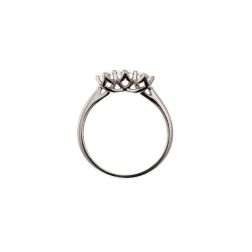 Anello Trilogy Crociera in Oro Bianco con Diamanti GIA