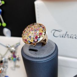 Anello Coriandoli Oro Rosa