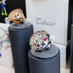 Anello Coriandoli Oro Bianco - Misura 14